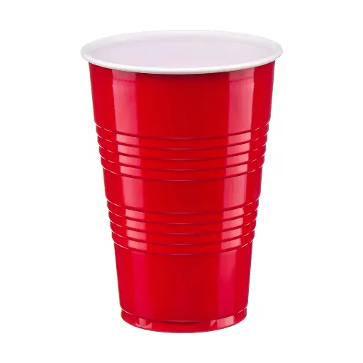 Red Disposable Plastic Cup